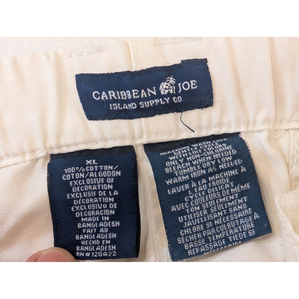 Mens Caribbean Joe Island Supply Co. XL White Cargo Shorts - Picture 4 of 5